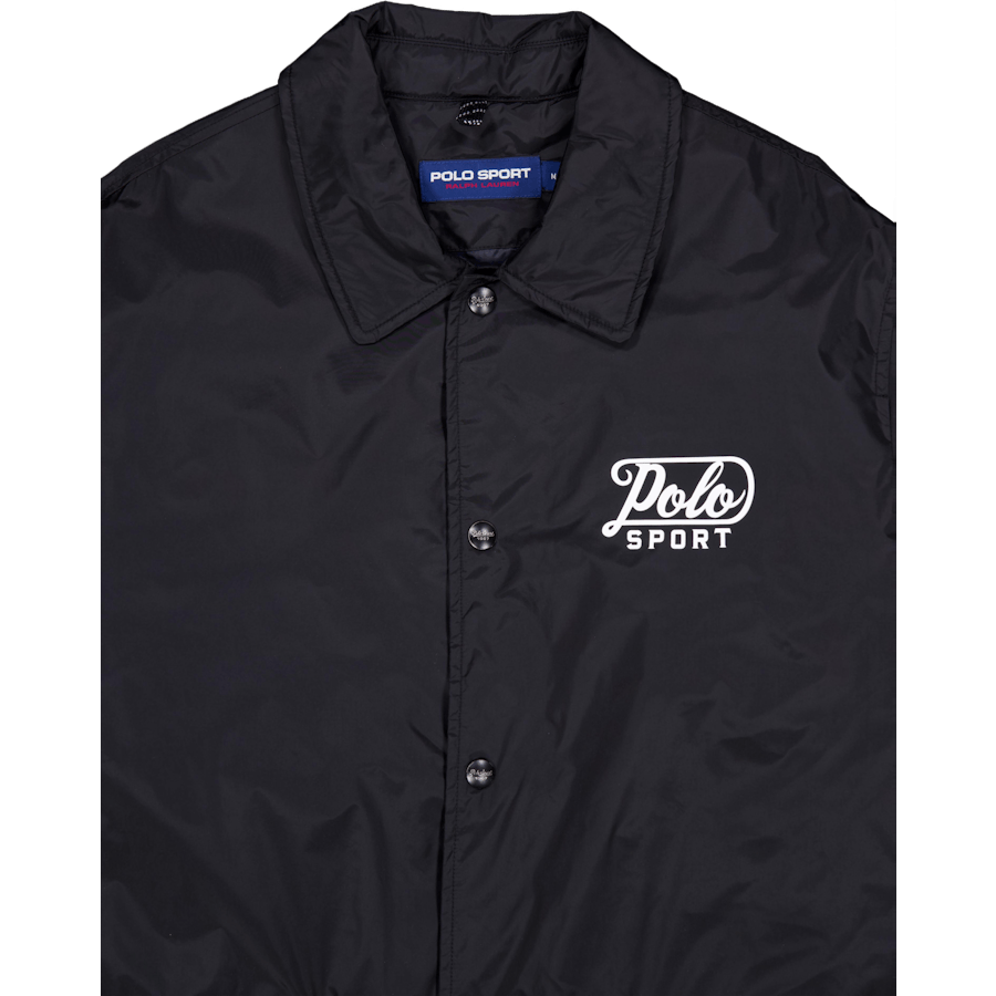 Nylon-ps Coaches Jacket Polo Black