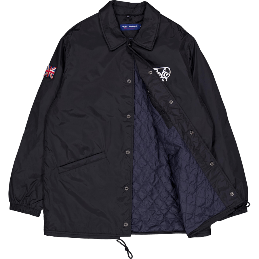Nylon-ps Coaches Jacket Polo Black