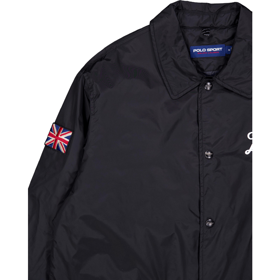 Nylon-ps Coaches Jacket Polo Black