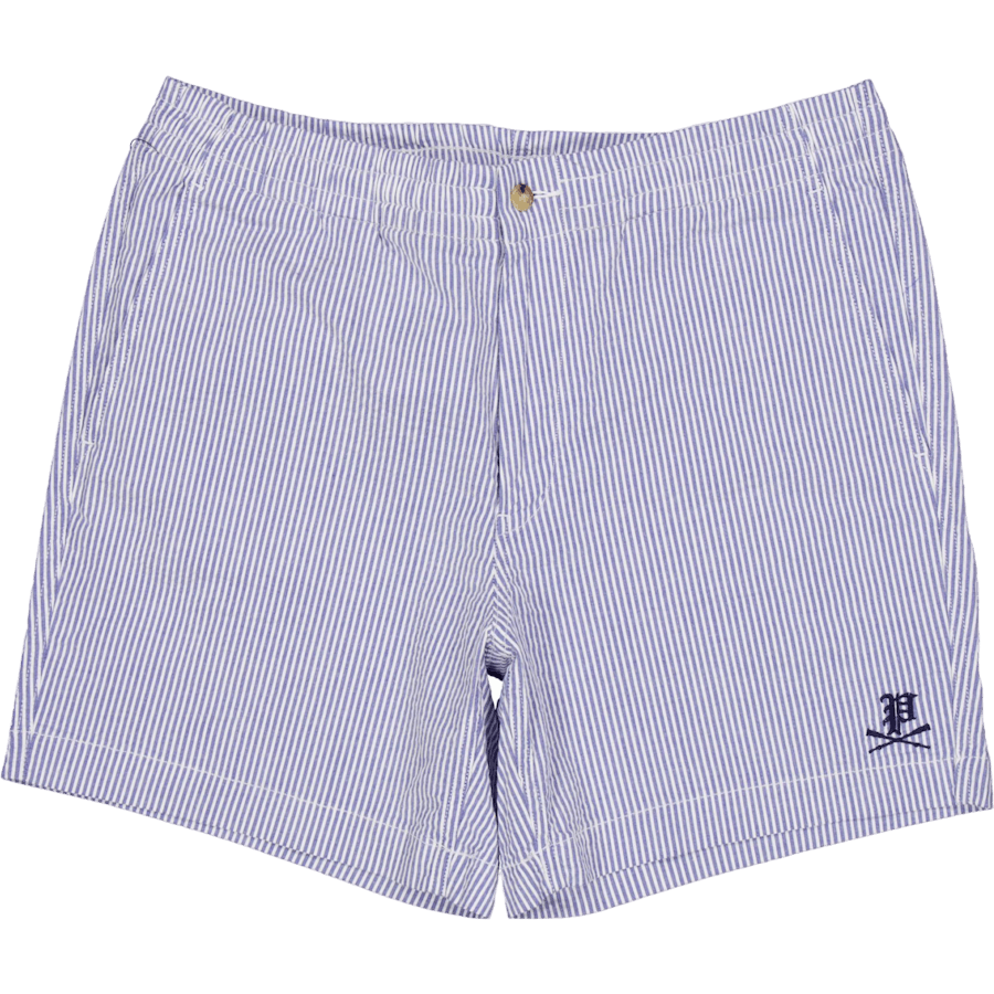 6-Inch Polo Prepster Seersucker Short Blue Seersucker W/Gthc P Emb