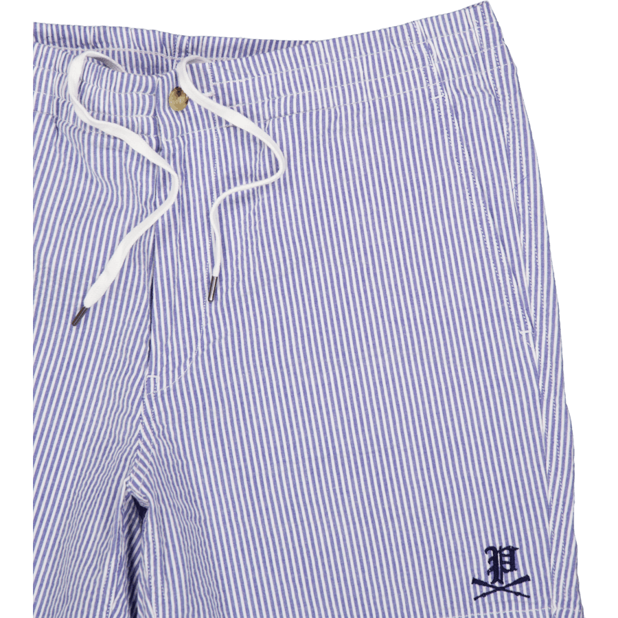 6-Inch Polo Prepster Seersucker Short Blue Seersucker W/Gthc P Emb