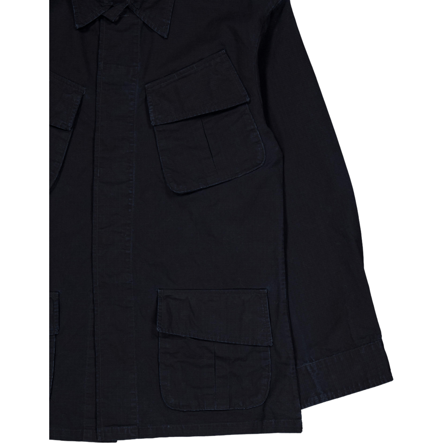 Classic Fit Ripstop Utility-skjorta, svart