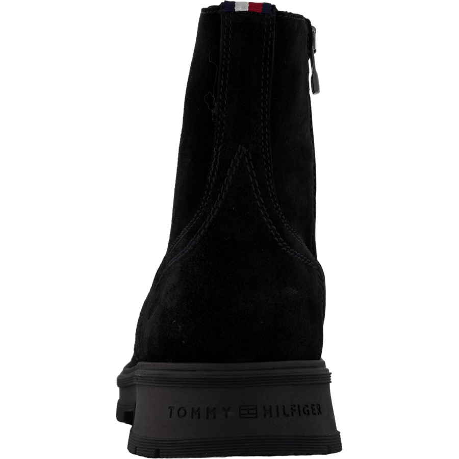 Hilfiger Suede Lace Zip Boot Black