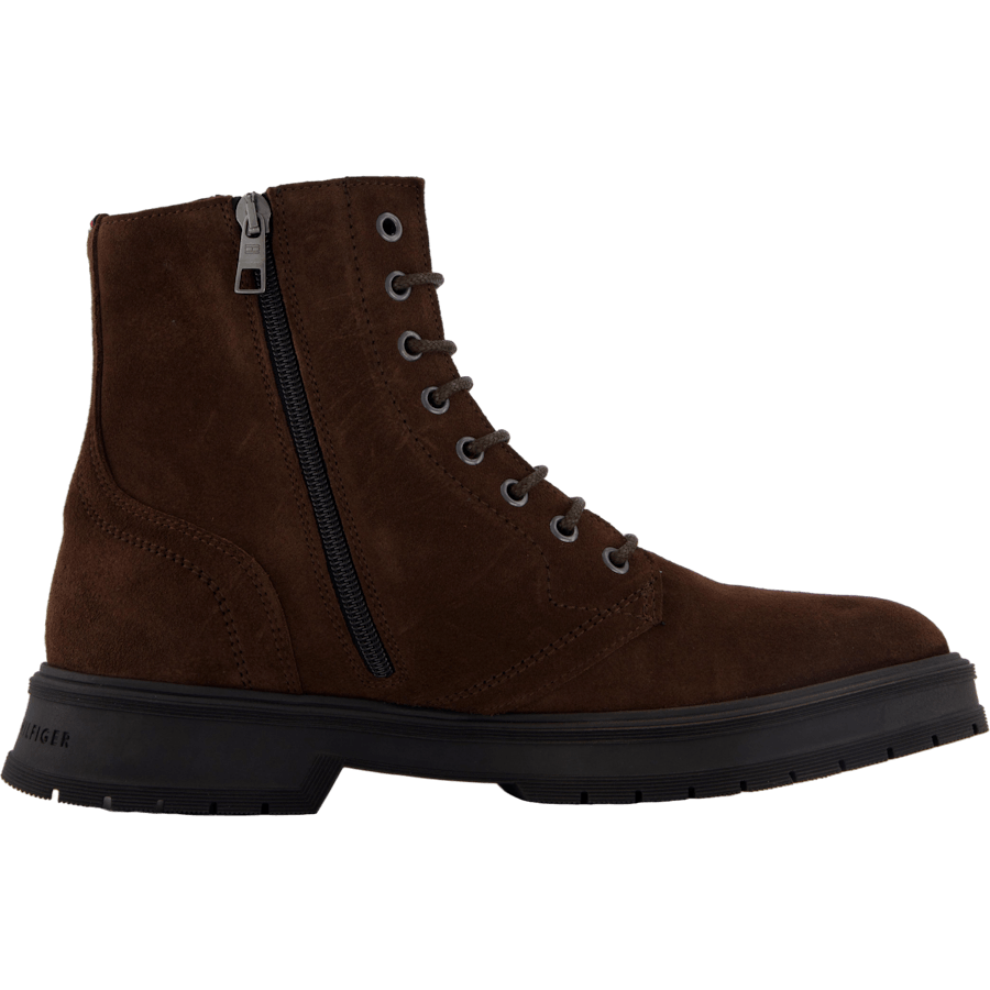 Hilfiger Suede Lace Zip Boot Cocoa