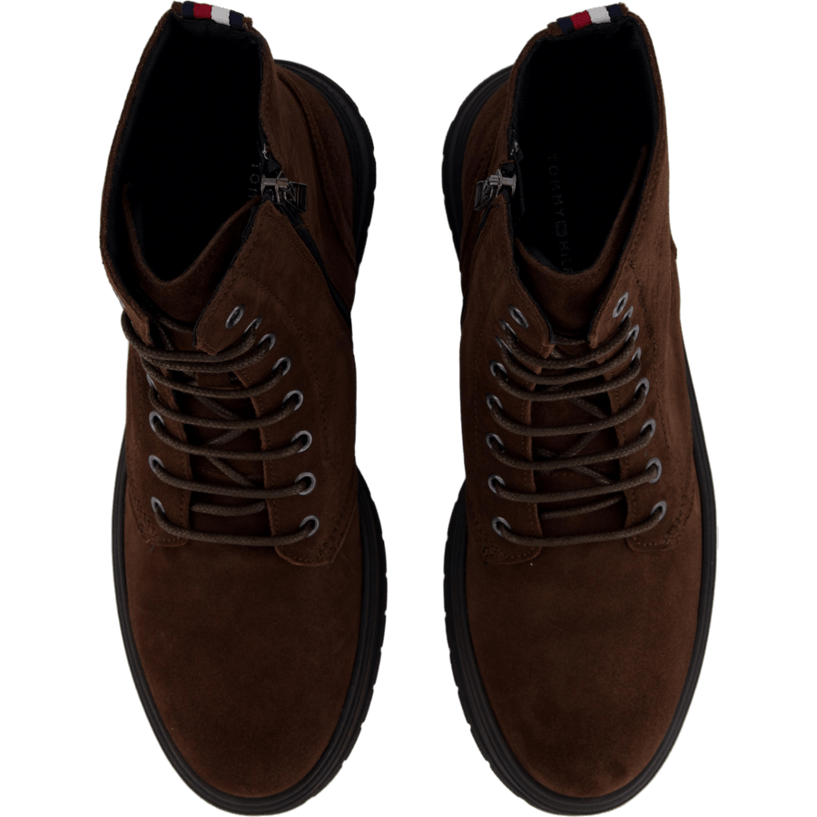 Hilfiger Suede Lace Zip Boot Cocoa