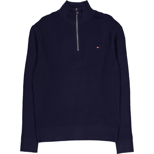 Racking Structure Zip Mock Blue