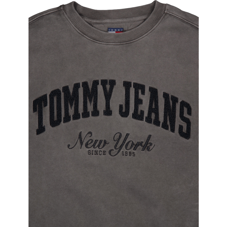 Tjm Rlx Vintage Varsity Crew Black