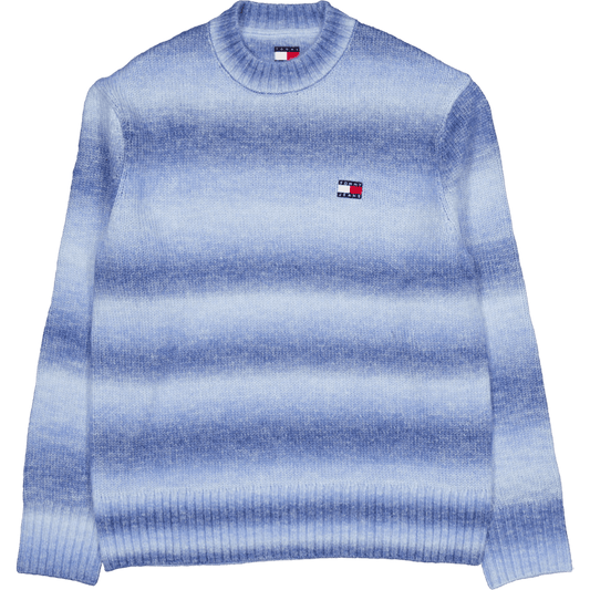 Tjm Reg Ombre Cneck Sweater Blue